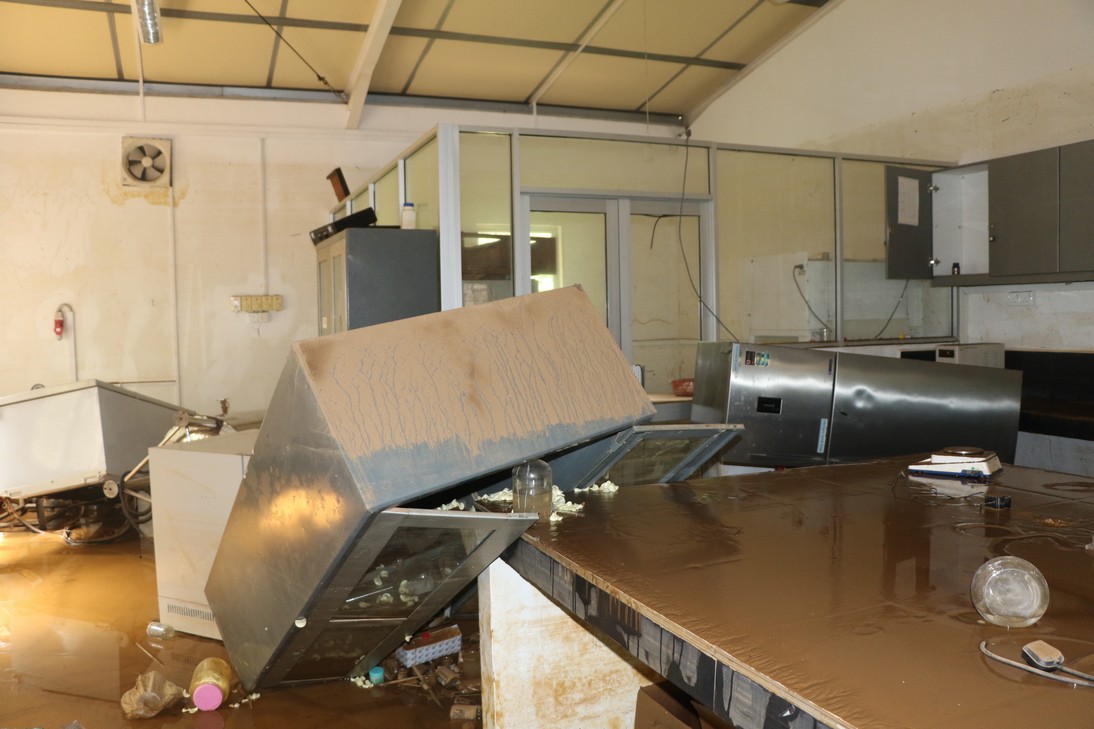 Flood damage to Animal Science Laboratory